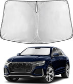 Windshield Sunshade Compatible for Audi RS Q8 2020-2023 2024 2025, Sun Visor for Front Windshield & Window Sun Shade Cover, UV Heat Blocker & Protector, Car Accessories
