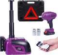 Cordless Electric Hydraulic Car Jack Kit with Impact Wrench, Remote Control 5 Ton 12V for SUV Sedans Tire Change with LED Light