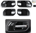 Car ABS Carbon Fiber Inner Door Handle Cover Interior Trim Decal for 2019-2025 Chevy Silverado | for 2019-2021 GMC Sierra 1500 2500 3500 HD Accessories （4 Door