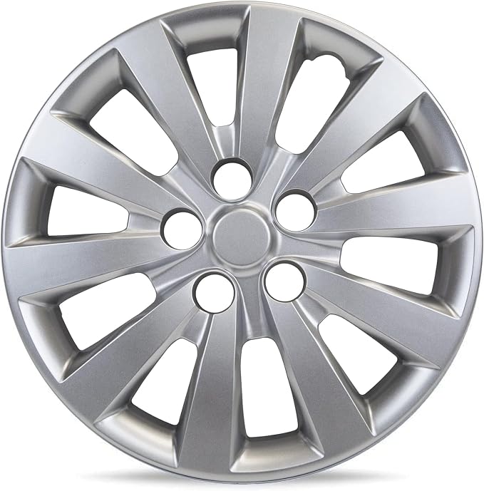 Hubcaps 16 inch Wheel Covers for 2013-2018 Models – Fits Nissan Sentra (Silver Single Piece)
