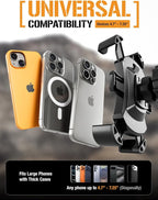 Mammoth Truck Windshield Phone Mount, Vibration Absorbing Car Phone holder with One-hand Quick Release, Double-ribbed Gooseneck, Expandable Claw Grip, 360 rotation, Extra Large Suction Cup