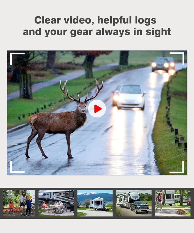 Wireless RV Backup Camera: 30Min Plug and Play Setup, Smooth Live View Even Past 60ft, 7.2" 1080P DVR Monitor, Super IR Night Vision Back up Camera Works with Pre-Wired RV, 5th Wheel, Trailer