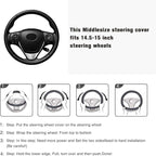 car Steering Wheel Cover Faux Leather Massage Universal fit 3D Honeycomb Hole Anti-Slip Sporty 15 Inches (Tan Tan)