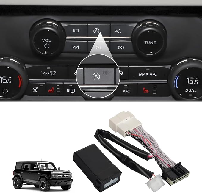 Auto Start Stop Eliminator for 2021-2025 Ford Bronco & 2022 Ford F-150 Raptor, Engine Start-Stop System Bypass, Automatic Stop-Start Canceller (Note:No fit Bronco Sport and Bronco Badlands)