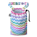 Cute Hanging Car Trash Garbage Bag 100% Leakproof Waterproof Multipurpose for Car Back Front Seat Console with Hanging Strap (Colorful Ripple)
