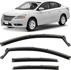 in-Channel Incredibly Durable Rain Guards for Nissan Sentra 2013-2019, Original Window Deflectors, Vent Window Visors, Vent Deflector, 4 pcs. - 613255