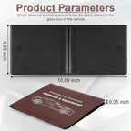 Car Registration and Insurance Card Holder, Vehicle Glove Box Car Organizer, Interior Car Accessories for Documents, Cards, License - 2 Pack