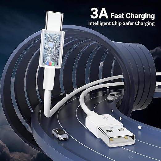 Car CarPlay Cable for iPhone 17, 16, 15 USB C Charger Cord, 3-Pack 1.6 FT+3 FT+6 FT USB A to USB C Charging Cable for Apple iPhone 17/17 Pro/Air/16e/16/15 Pro Max/Plus Cord, for iPad Pro/Air