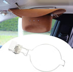 Car Visor Hat Holder for Cowboy Hats & Baseball Caps – Universal Sun Visor Hat Rack Organizer – Heavy-Duty Iron Mount Fits Cars, Trucks, SUV, Pickups – No Drilling, Space-Saving Design