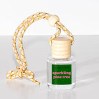 COOLGIRLCANDLES Sparkling Pine Tree Car Hanging Fragrance Oil Diffuser for Essential Oils, Automobile Aromatherapy, Long Lasting Car Diffuser Bottle
