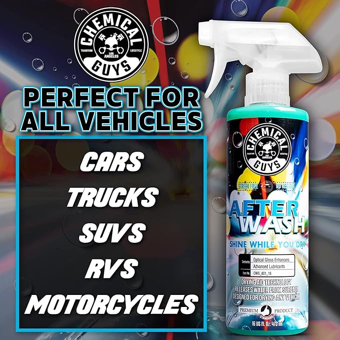 CWS_101_16A Car Wash, Dry & Shine Bundle - Maxi-Suds II Foaming Car Wash Soap, 16 oz, Cherry Scent + After Wash Gloss Boosting Drying Aid (16 oz) (2 Items)
