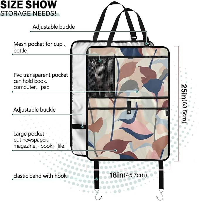 Kick Mats Backseat Protector with Anti Kick Design Offering Safety and Space for Backseat Essentials