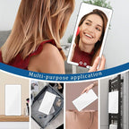 Led Sun Visor Vanity Mirror,Upgraded Large Car Mirrors with Lights,Dimmable Light up Vanity Makeup Mirror for Car,Rechargeable Universal Rear View Visor Mirrors (White)