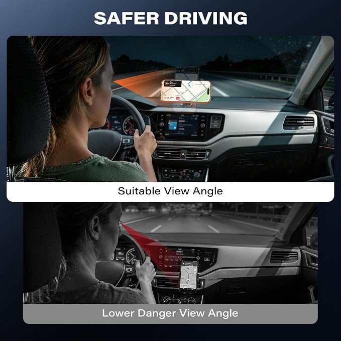 2 Pack for Magsafe Car Mount, Dashboard Magnetic Car Phone Holder | Powerful Magnetic Hold, Includes metal rings for non-MagSafe phones, One-Hand Operation, 3M VHB Adhesive, 360° Rotation