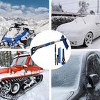 Extendable Snow Brush & Ice Scraper for Car Windshield – 25" to 31.5" Telescoping Handle, Scratch-Free Bristles, Foam Grip, for Cars, Trucks & SUVs (Blue)