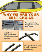 in-Channel Window Rain Guards Fit for 2025 2026 Subaru Forester Extra Durable Rain Guards Window Deflectors Visors Vent Visors Vent Shades Car Accessories - 4 pcs