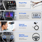 [2+64GB] Android 13 Car Stereo for Toyota Camry 2015 2016 2017, 10.1 inch Touch Screen Radio, Carplay&Android Auto/1080P/Hi-Fi Audio/Bluetooth/GPS/WiFi +MIC