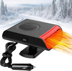 Portable 12V Car Heater & Defroster, 200W Fast Heating & Cooling Fan,Plug In Car Heater for Windshield Defogger with 360° Car Heaters for Vehicle,Car,RV,SUV