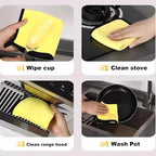 10 Pack Premium Microfiber Towels Coral velvet Washing and Detailing Towels for Car Detailing Household Cleaning Ultra-Soft Super Absorbent, Lint Streak-Free 11.8"x15.7” Cleaning Cloth (Yellow/Grey)