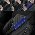 12 Pcs Bling Car Accessories Set for Women Car Floor Mats Full Set Steering Wheel Cover Seat Belt Covers Coasters Universal Fit Car SUV Truck Van Blue