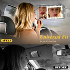 2pcs Car Visor Mirror with Lights & 20X Magnification, LED Lighted Vanity Makeup Mirror for Women, Universal Fit for Car SUV Truck, Easy to Install, Rechargeable 3 Color Modes & Adjustable Brightness