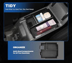 2026 Upgrade Center Console Organizer fit for 2025 2026 Ford Bronco 4 Door Bronco Center Console Storage with Rubber Mats for Ford Bronco 2025+ Storage Accessories|Not for 2 Dooor/Manual/Sport Model