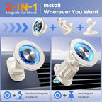 for MagSafe Car Mount Magnetic Phone Holder for Car [2026 Upgraded 22X Magnets & Double-Hooks] Phone Holders for Your Car Stand for Dashboard Vent GPS for iPhone 17/16/15/14/13 Android Apricot