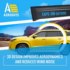 Extra Durable Window Deflectors Tape-On Window Visors Rain Guards Fit for Lexus TX 2024-2026, Sun Visors, Wind Vent for Shades, Exterior Car Accessories - 6pcs. AG0757