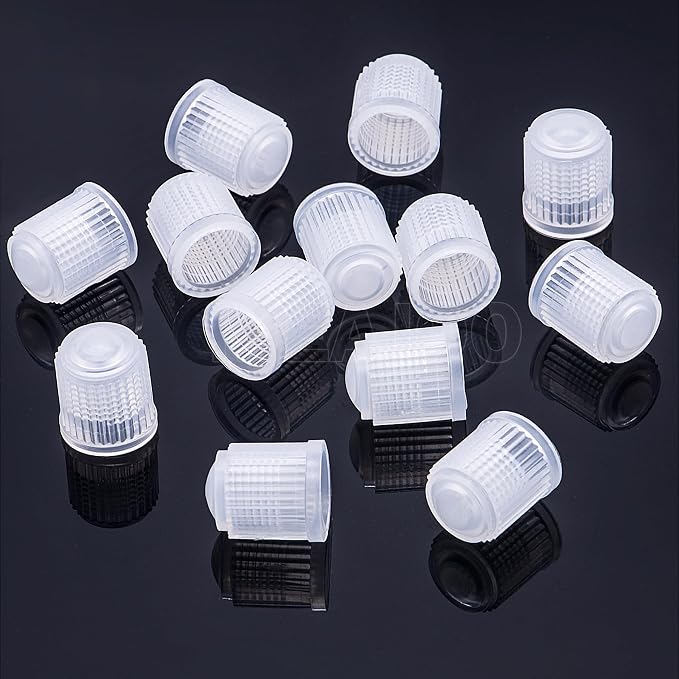 15PCS Tire Valve Stem Caps, Corrosion Resistant, with O Rubber Ring, Airtight Seal Heavy Duty Dustproof Tire Valve Stem Covers for Cars, SUV, Trucks, Bikes, Motorcycles, Bicycles(Transparent)