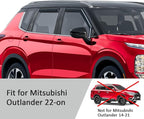Voron Glass in-Channel Extra Durable Rain Guards for Mitsubishi Outlander 2022-2026, Window Deflectors, Vent Window Visors, 4 Pieces - 200931