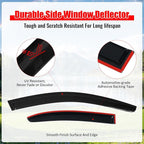Fit 2011-2018 Volkswagen Jetta Slim Style Acrylic Window Visors Rain Guard |, Dark Smoke, Car Rain Sun Window Shade Guard Visor, 2012 2013 2014 2015 2016 2017, Car Wash Safe, Waterproof