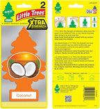 Car Air Freshener | Xtra Strength Provides Long-Lasting Scent for Auto or Home | Extra Boost of Fragrance | Coconut, 24 Air Fresheners