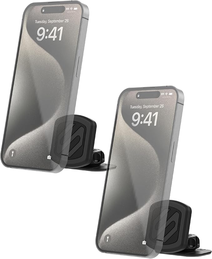 MAGKIT MagicMount Magnetic Car Phone Mount for Dashboard, 360° Adjustable Magnet Head, Universal Cell Phone Holder for Car, Compatible with iPhone, Samsung, and All Devices (Pack of 2)