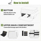 2 Layer Golf Trunk Organizer, Golf Car Storage Organizer with Individual Ventilated Compartment for 2 Pairs Shoes, Golf Car Locker for Balls, Clothes, Tees, Gloves, Accessories (White)
