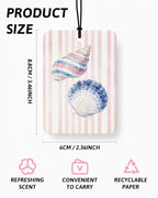 Pink Summer Beach Car Air Freshener 4 Pcs Coconut Scented, Coastal Seaside Palm Tree Car Accessories Mirror Decor for Women, Girly Beachy Hanging Air Freshener for Cars Closet Drawer Books