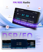5Ghz WiFi Car Stereo Radio for Toyota Sienna 2011-2014 Support Wireless Carplay Android Auto 9'' HD 1080P Touchscreen with Android 15 GPS Navigation EQ AHD Backup Camera FM/RDS Radio SWC 2G+64G