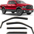 Voron Glass in-Channel Extra Durable Rain Guards for Ram 1500 Classic 2019-2024 Crew Cab, Window Deflectors, Vent Window Visors, 4 Pieces - 201232