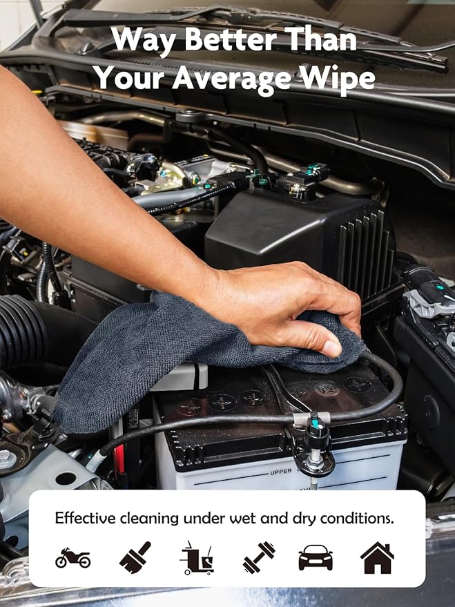 Microfiber Cleaning Cloth Roll-30 Sheets, 12" x 12" (Dimgrey) | Super Absorbent, Lint-free, Tear-away Microfiber Towel Roll, for All-Purpose Cleaning