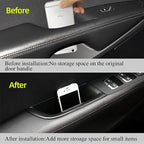Front Row Door Organizer Grab Tray Compatible with Kia Sorento 2016 2017 2018 2019 2020 ABS Tray Armrest Phone Container Handle Pocket Insert Glove Pallet