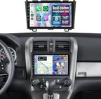 8Core 4G+64G Radio for Honda CRV 2007-2011, Qual-comm Snapdragon Chip, Wireless Carplay Android auto, 9 inch IPS Touchscreen Radio for CRV, Bluetooth GPS 5GWIFI Backup Camera FM RDS SWC