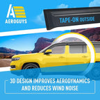 Extra Durable Window Deflectors Tape-On Window Visors Rain Guards Fit for Jeep Grand Wagoneer 2022-2026, Sun Visors, Wind Vent for Shades, Exterior Car Accessories - 4pcs. AG0638