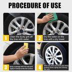 Tyre Care Gel - Tire Dressing Paste, Glossy Black Coating, Automotive Waxing Accessory, Durable Shine Restorer | Ideal For Car Motorcycle Truck Rim Cleaning Renovation Maintenance Protection Detailing
