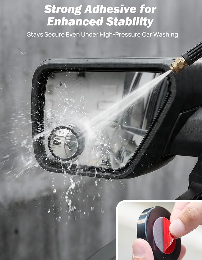 Blind Spot Mirror 2 Pack HD Frame Convex Glass for Wide Angle View and Safer Lane Changing Compatible with Cars SUVs Trucks RVs Easy Stick On & Long Lasting Durability