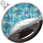 Sea Turtle Flower Steering Wheel Cover Protector for Blocking Sun & Heat Car Steering Wheel Cover Sun Shade Universal Car Accessories for Cars Truck SUV