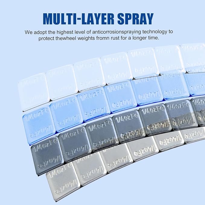 Upgraded Wheel Weights 1/4oz, 0.25oz - 960PCS Adhesive Stick on Wheel Weights, 120 oz/Box, 2 Boxes, EasyPeel Tape Automobiles/Trucks/SUVs/Motorcycles, Perfect for Garages