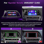 4+64GB Android 15 Car Stereo for Hyundai Sonata 2015-2017 Wireless Carplay Android Auto 9" Touch Screen Car Radio Dash Kit with GPS WiFi Bluetooth SWC DSP EQ Mirror Link Backup Camera