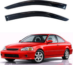 KPY Rain Guards Fit for 1996-2000 Honda Civic Coupe, Out-Channel Window Visors Vent Wind Deflectors 2PC, Car Accessories for 96-00 Civic (Coupe Only)
