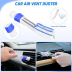 15PCS Car Detailing Kit Auto Cleaning Tools Wash Set with Storage Carry Bag Beginners Easy to Use for Interior Exterior Car Care Clean Windshield Dashboard Seat Air Vents Wheels Tires, Blue