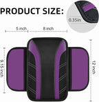 10 Pcs Car Floor Mats Full Set & Sport Leather Steering Wheel Cover 14.5-15 inch, Center Console Cover, Seat Belt Cushion, Cup Holder Coaster, Universal Automobile Interior Sets (Purple)