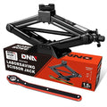 Scissor Jack for Car, 1.5 Ton (3,306 lbs) Scissor Lift Jack with Labor-Saving Ratchet Wrench for Most Cars, 4'' - 15.2'' Lifting Range, TOOLS-00282